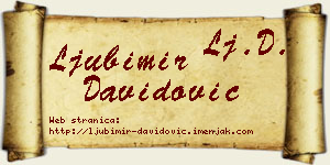 Ljubimir Davidović vizit kartica